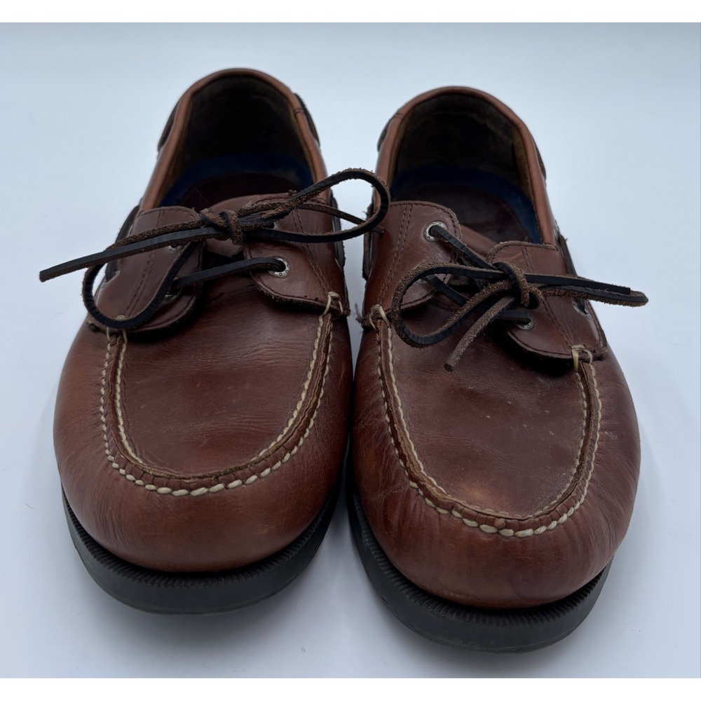 DOCKERS Boat Shoe Leather Handsewn Rust Brown Men's Size 12M 090-1499